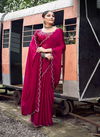 Saroj Sandal Wood Satin Chiffon Saree Collection
